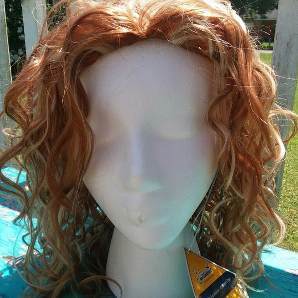 Accessories Blonde Curly Wavy Medium Length Wig Two Tone Nwt